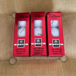 Titleist DT 2-Piece Golf Balls * 3 Boxes of 3 (9 Balls)